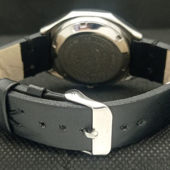 Vintage 1975 Citizen Automatic Mens Silver Watch W/daydate & Yellow accents - Picture 2 of 8